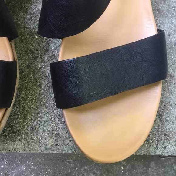 KorkEase Shoes Kork Ease Minihan 2 Black Wedge Cork And Leather